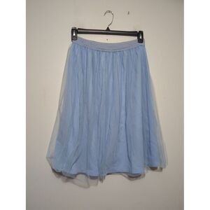 Miami Womens Baby Blue Shear Midi Skirt Waistband Cottagecore Size Small